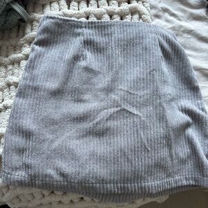 Light Grey Corduroy Mini Skirt